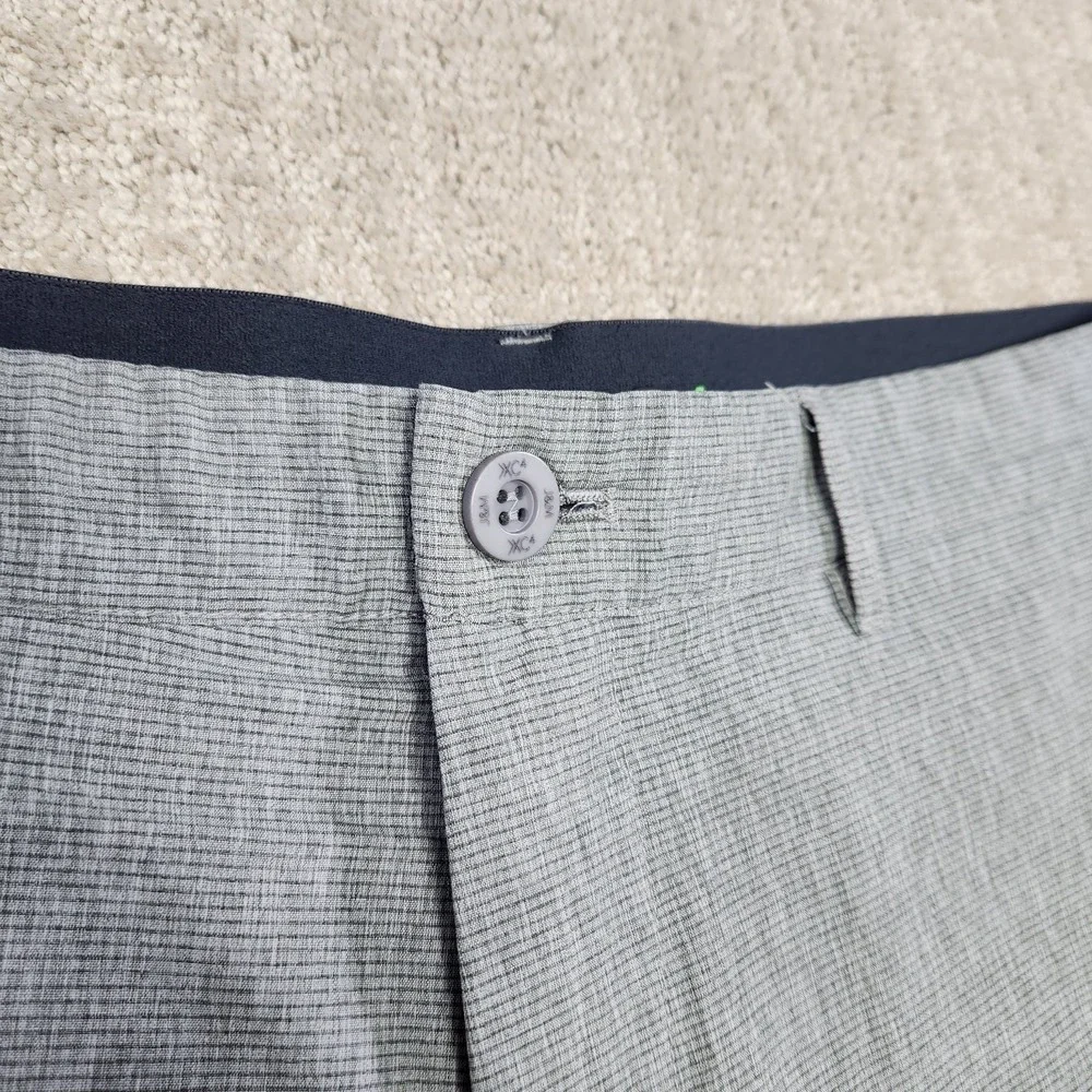 Johnston & Murphy Xc4 Shorts Men 38 Gray Performance Golf Elastic Waist 9